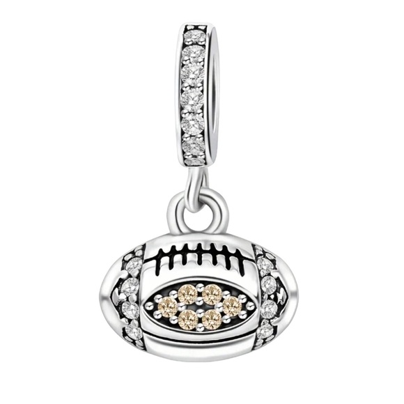 CHARM Jewelry - S925 Exquisite Football Bead Pendant Dangle Charm - Pandora Style